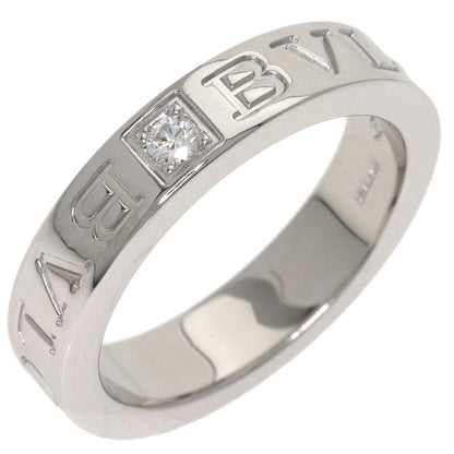 BVLGARI Double logo 1P Diamond Ring K18 White Gold Ladies [Used]
