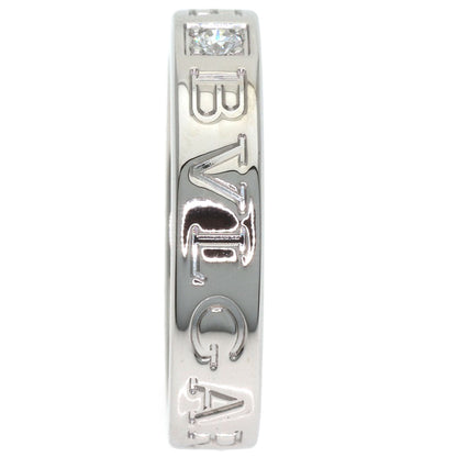 BVLGARI Double logo 1P Diamond Ring K18 White Gold Ladies [Used]