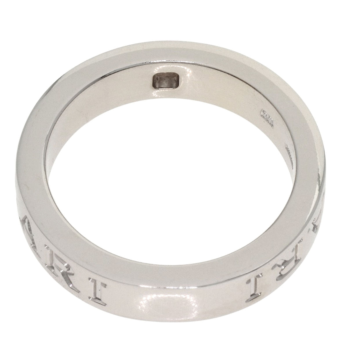 BVLGARI Double logo 1P Diamond Ring K18 White Gold Ladies [Used]