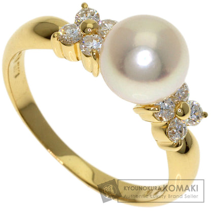 TASAKI Pearl Pearl Diamond Ring K18 Yellow Gold Ladies [Used]