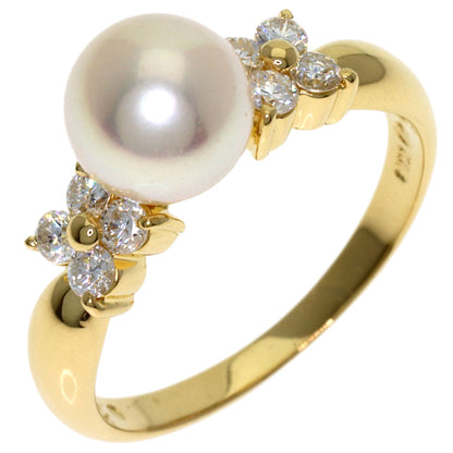 TASAKI Pearl Pearl Diamond Ring K18 Yellow Gold Ladies [Used]