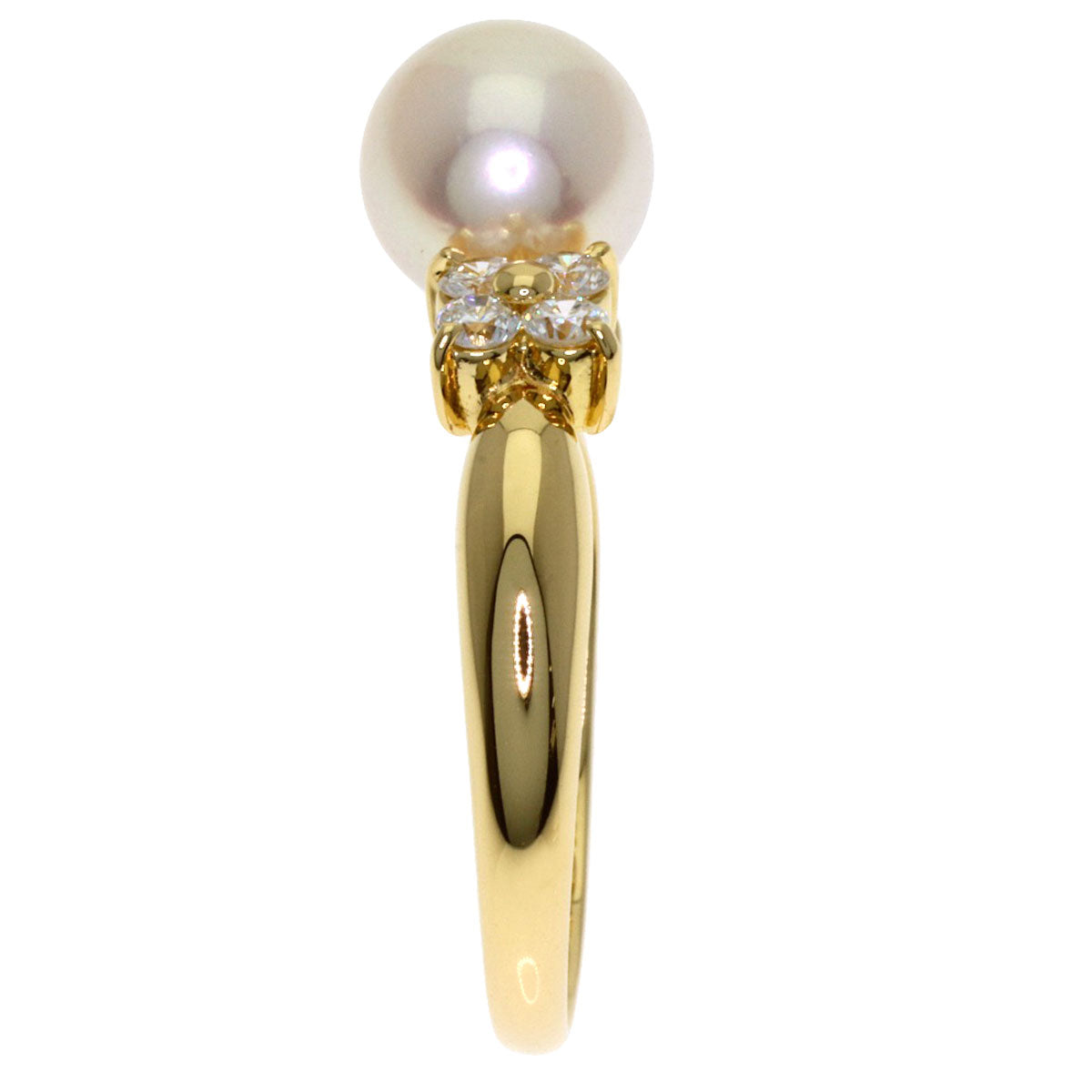 TASAKI Pearl Pearl Diamond Ring K18 Yellow Gold Ladies [Used]