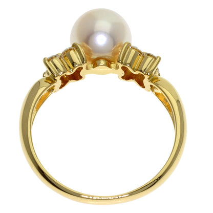 TASAKI Pearl Pearl Diamond Ring K18 Yellow Gold Ladies [Used]