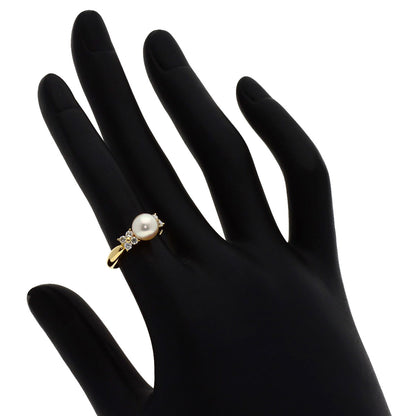 TASAKI Pearl Pearl Diamond Ring K18 Yellow Gold Ladies [Used]