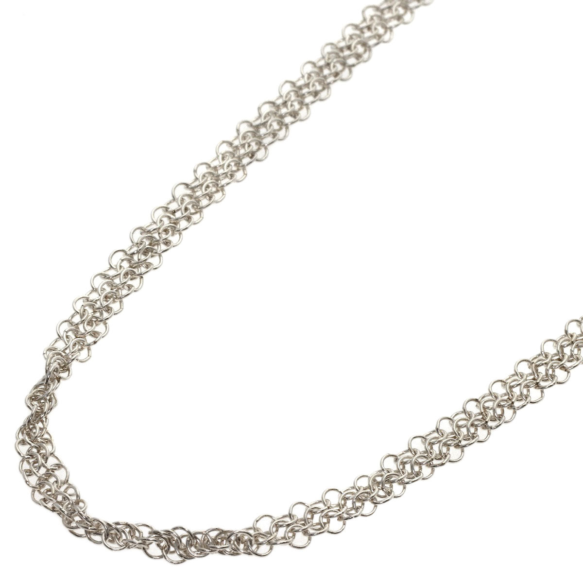 TIFFANY&Co. Somerset Mesh Long Necklace Silver Ladies [Used]