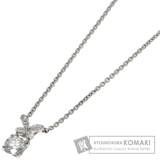 GRAFF Classic Butterfly Round Blue Lillian Cut Diamond Necklace K18 White Gold Ladies [Used]