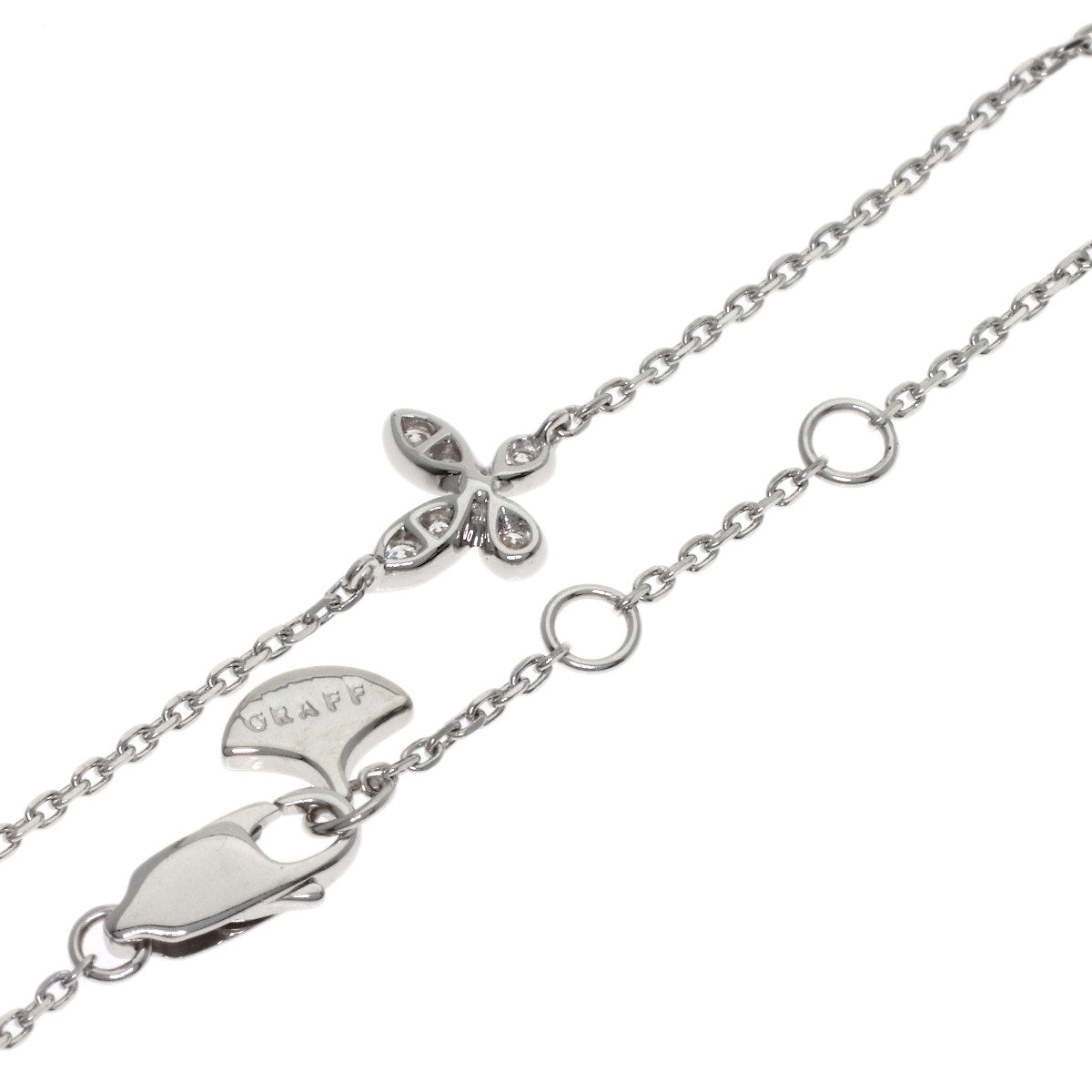 GRAFF Pavé Butterfly Diamond Petite Bracelet K18 White Gold Ladies [Used]