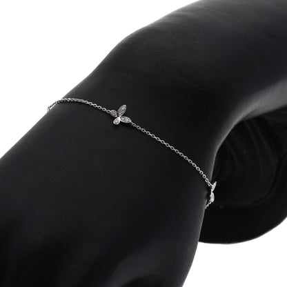 GRAFF Pavé Butterfly Diamond Petite Bracelet K18 White Gold Ladies [Used]