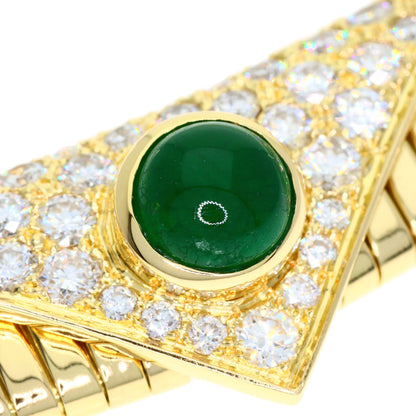 MIKIMOTO Emerald Diamond Necklace K18 Yellow Gold Ladies [Used]