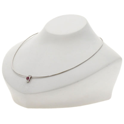 TASAKI Ruby Diamond Necklace Platinum PT900 K18 White GoldLadies [Used]