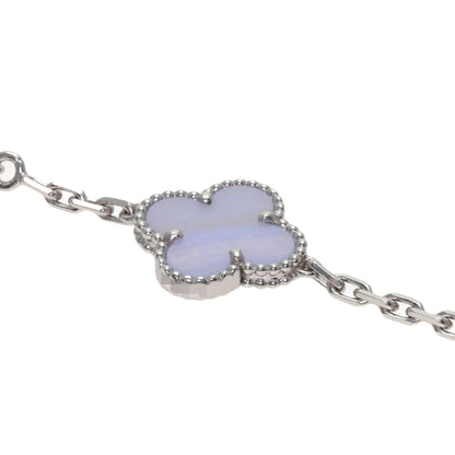 Van Cleef & Arpels Vintage Alhambra 20P Chalcedony Necklace K18 White Gold Ladies [Used]