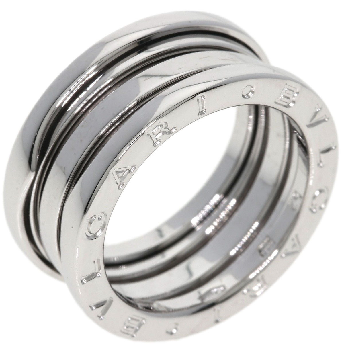 BVLGARI B.zero1 3 band #52 Ring K18 White Gold Ladies [Used]