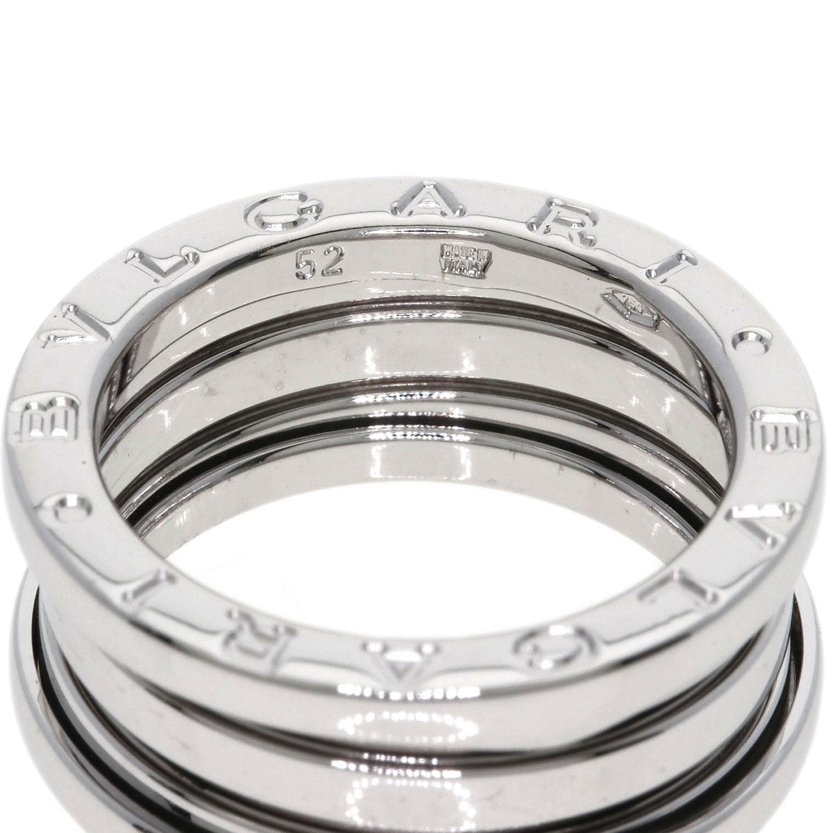 BVLGARI B.zero1 3 band #52 Ring K18 White Gold Ladies [Used]