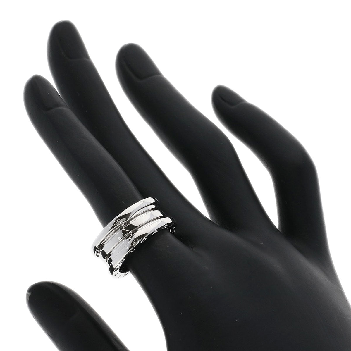 BVLGARI B.zero1 3 band #52 Ring K18 White Gold Ladies [Used]