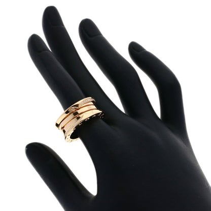 BVLGARI B.zero1 3-band Diamond #55 Ring K18 Pink Gold Ladies [Used]