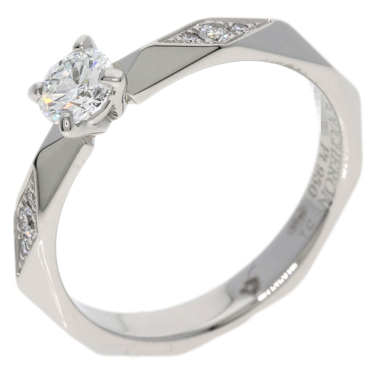 Boucheron Facet Diamond F-VVS1 3EX #51 Ring Platinum PT950 Ladies [Used]