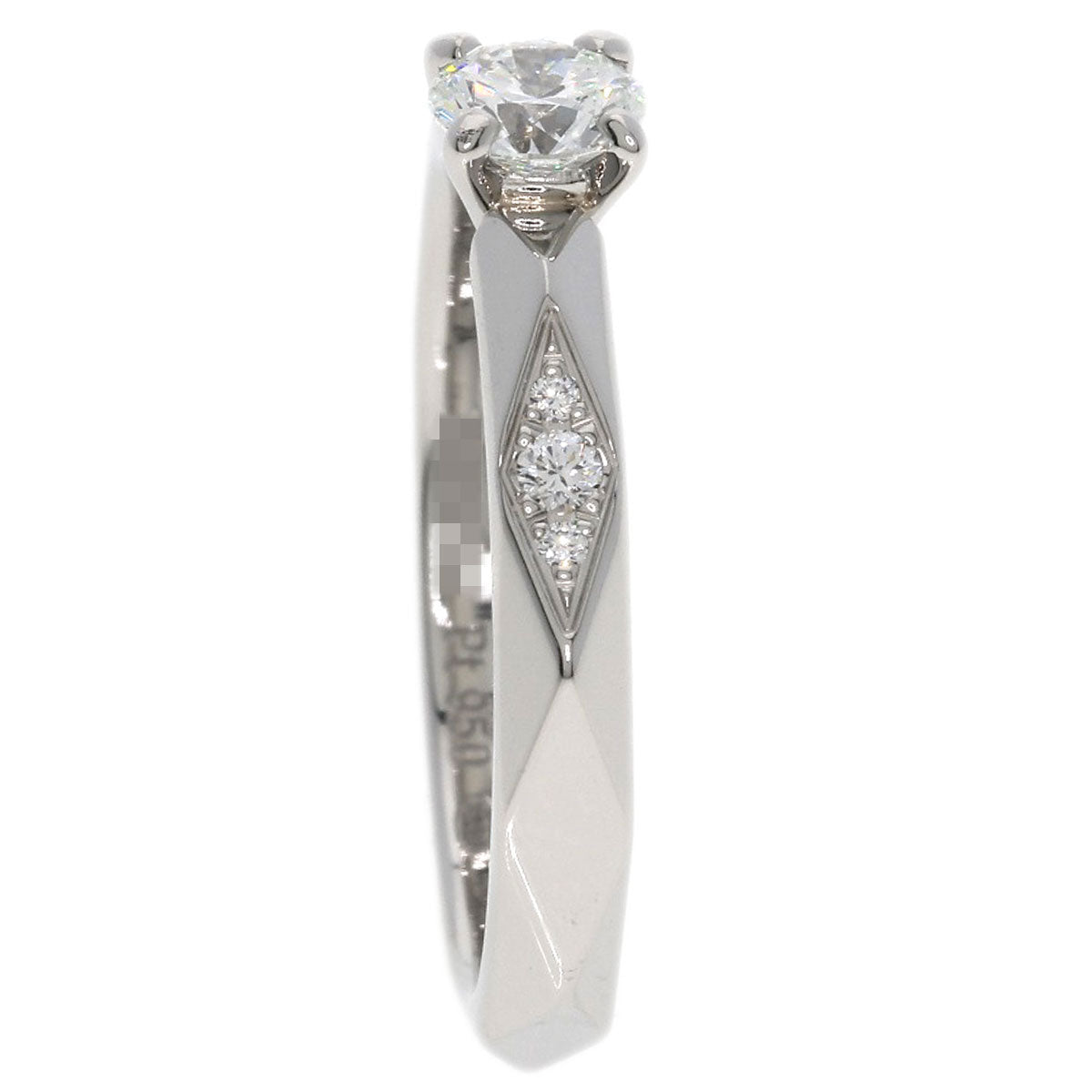 Boucheron Facet Diamond F-VVS1 3EX #51 Ring Platinum PT950 Ladies [Used]