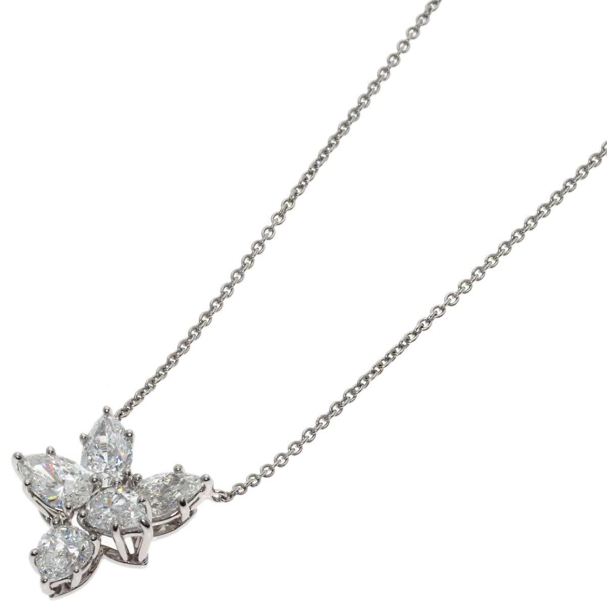 HARRY WINSTON Winston Cluster Medium Diamond Necklace Platinum PT950 Ladies [Used]