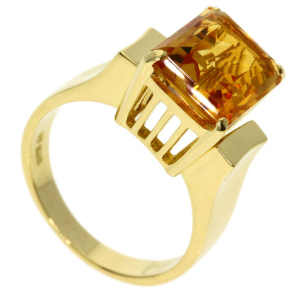 MIKIMOTO Topaz Ring K18 Yellow Gold Ladies [Used]