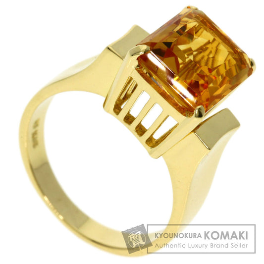 MIKIMOTO Topaz Ring K18 Yellow Gold Ladies [Used]