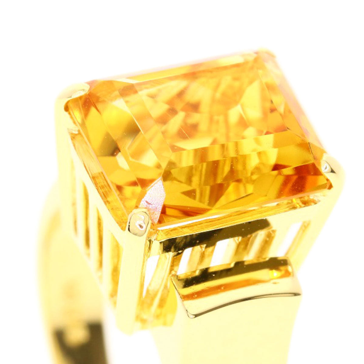 MIKIMOTO Topaz Ring K18 Yellow Gold Ladies [Used]