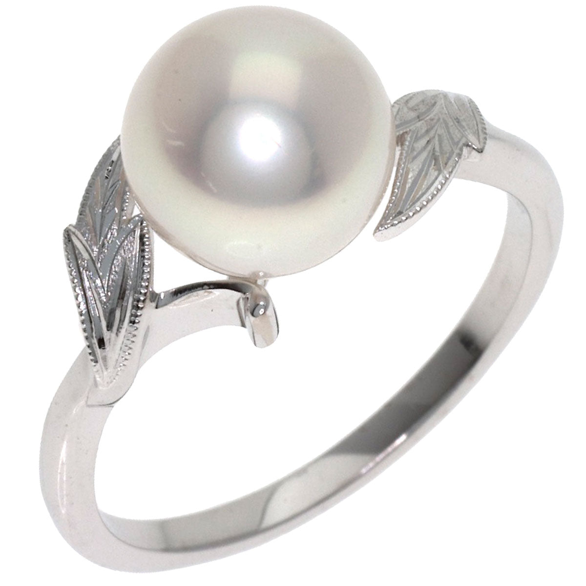 MIKIMOTO Pearl Pearl Ring K18 White Gold Ladies [Used]