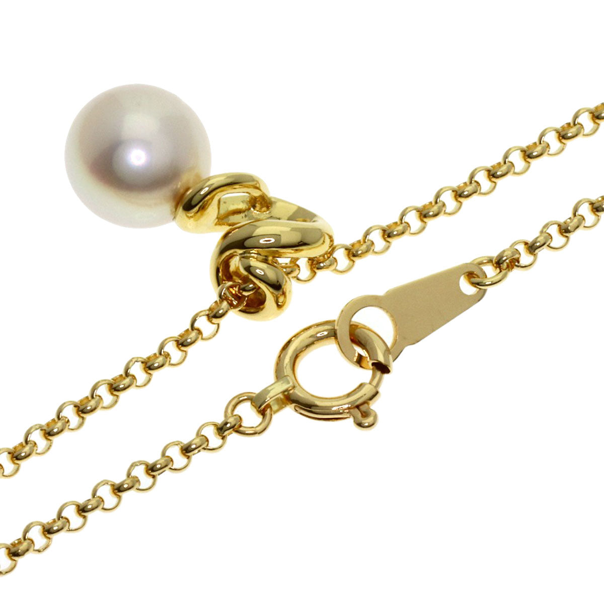 MIKIMOTO Pearl Pearl Necklace K18 Yellow Gold Ladies [Used]
