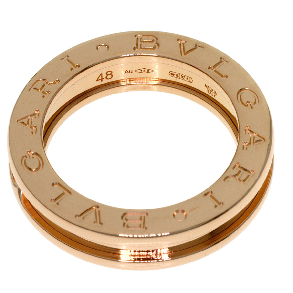 BVLGARI B.zero1 1 band #48 Ring K18 Pink Gold Ladies [Used]