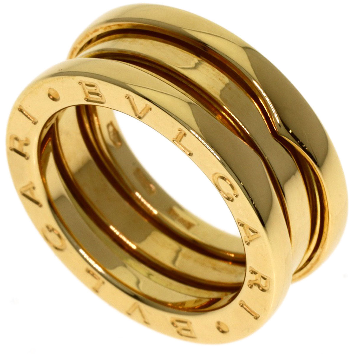 BVLGARI B.zero1 2 Band #48 Ring K18 Yellow Gold Ladies [Used]