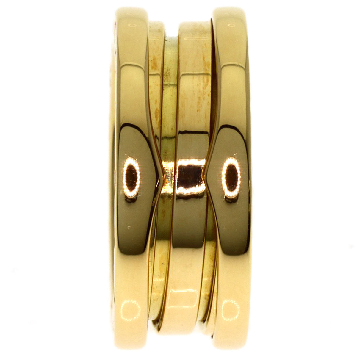 BVLGARI B.zero1 2 Band #48 Ring K18 Yellow Gold Ladies [Used]