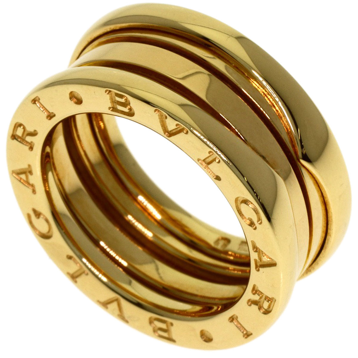 BVLGARI B.zero1 2 Band #48 Ring K18 Yellow Gold Ladies [Used]