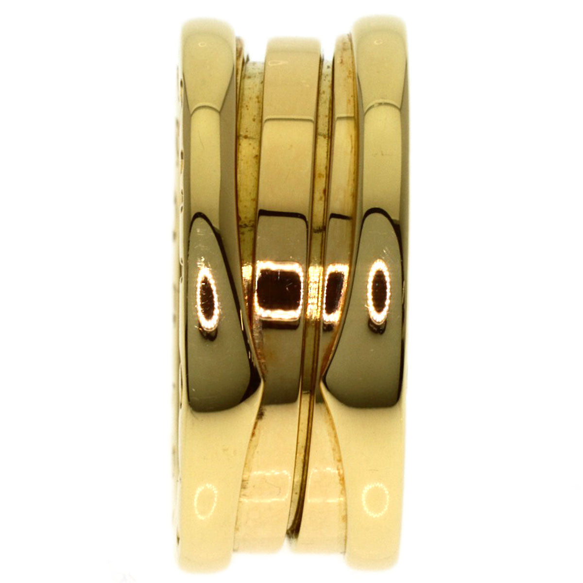 BVLGARI B.zero1 2 Band #48 Ring K18 Yellow Gold Ladies [Used]