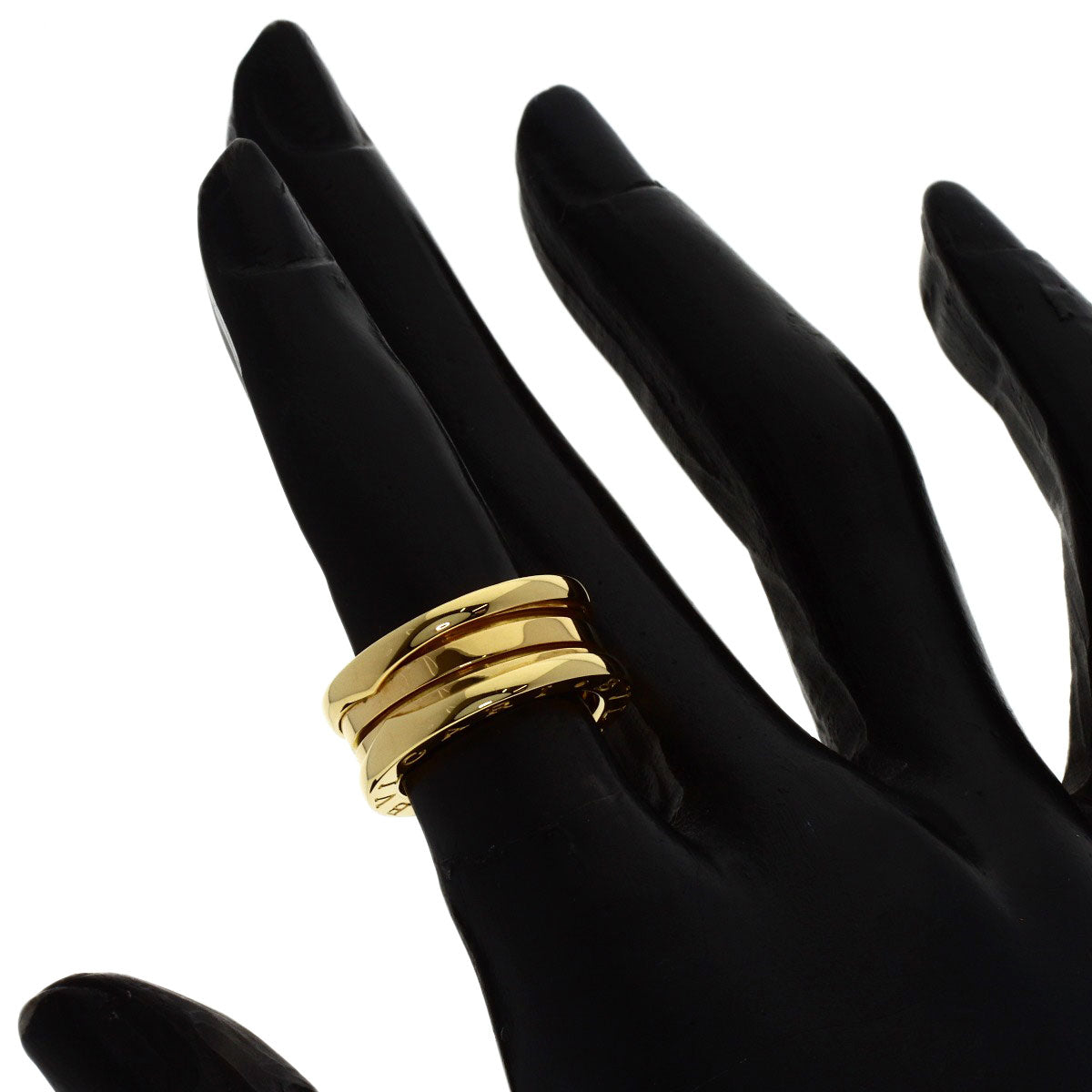 BVLGARI B.zero1 2 Band #48 Ring K18 Yellow Gold Ladies [Used]