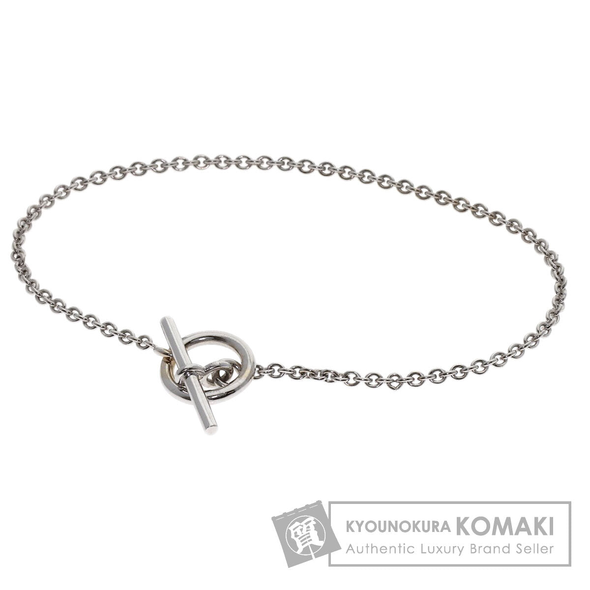 HERMES Mini Shane Dunkle Bracelet K18 White Gold Ladies [Used]