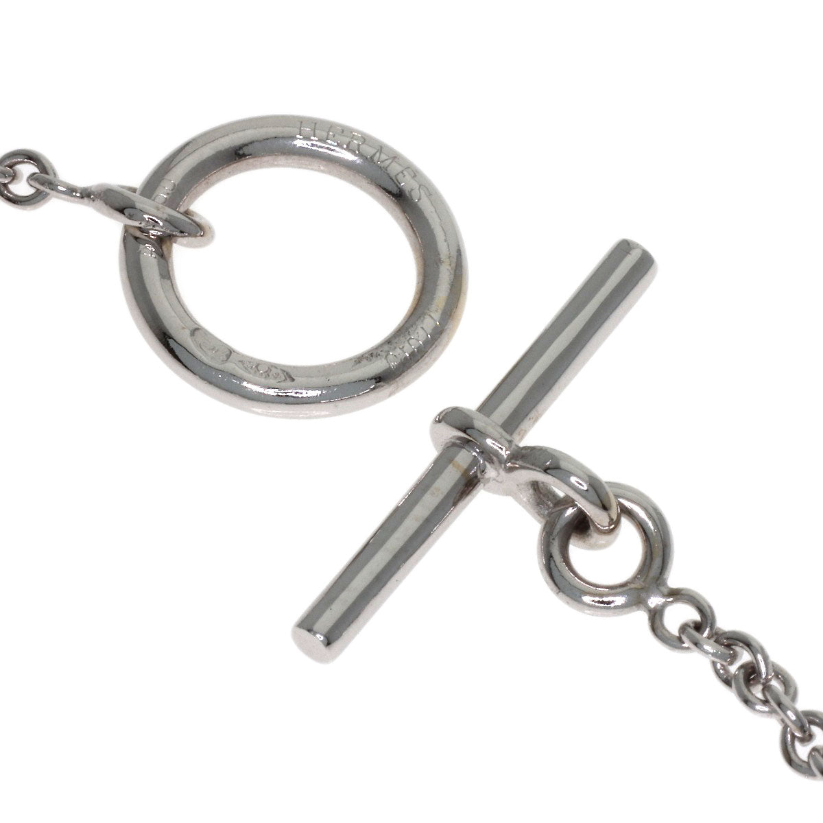 HERMES Mini Shane Dunkle Bracelet K18 White Gold Ladies [Used]