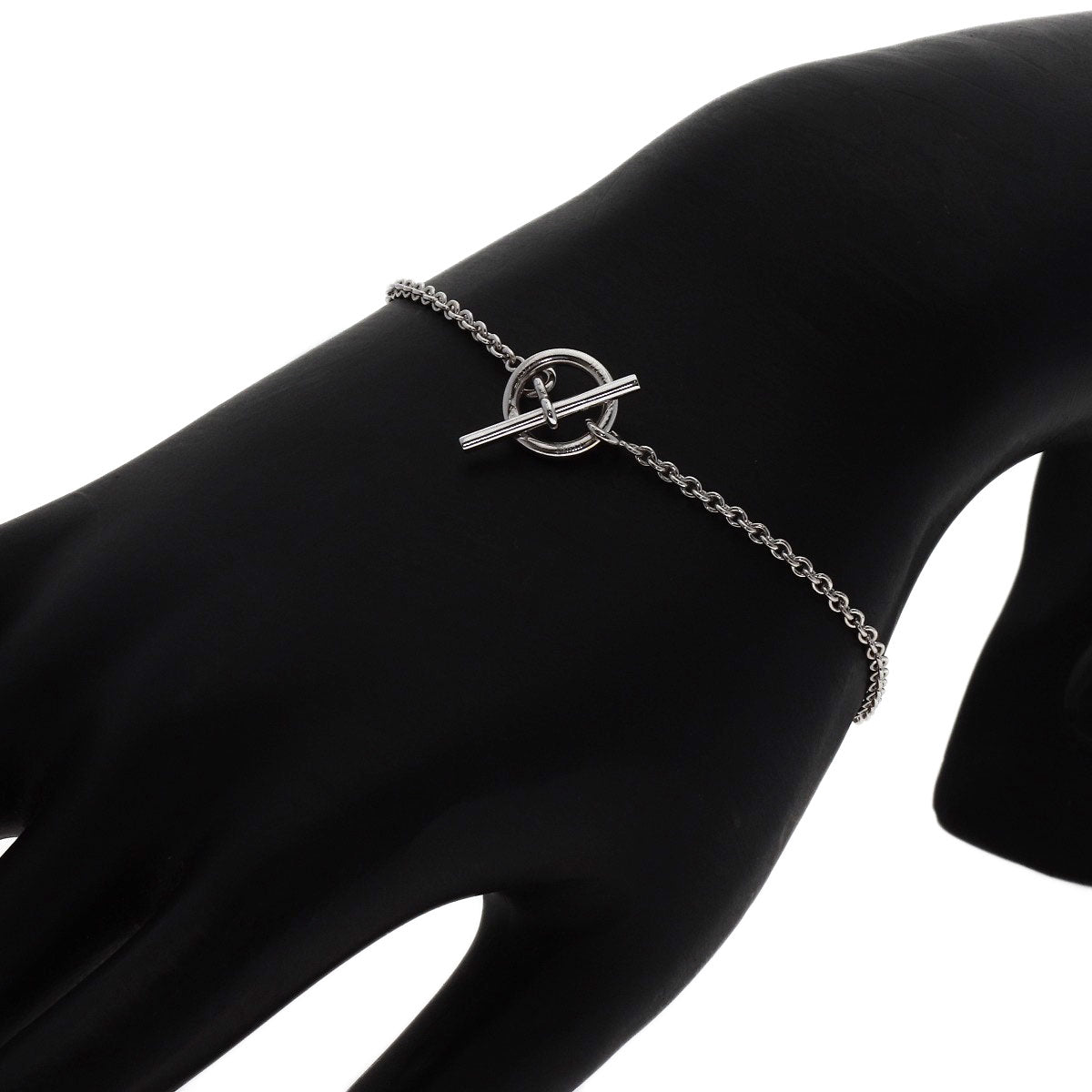 HERMES Mini Shane Dunkle Bracelet K18 White Gold Ladies [Used]