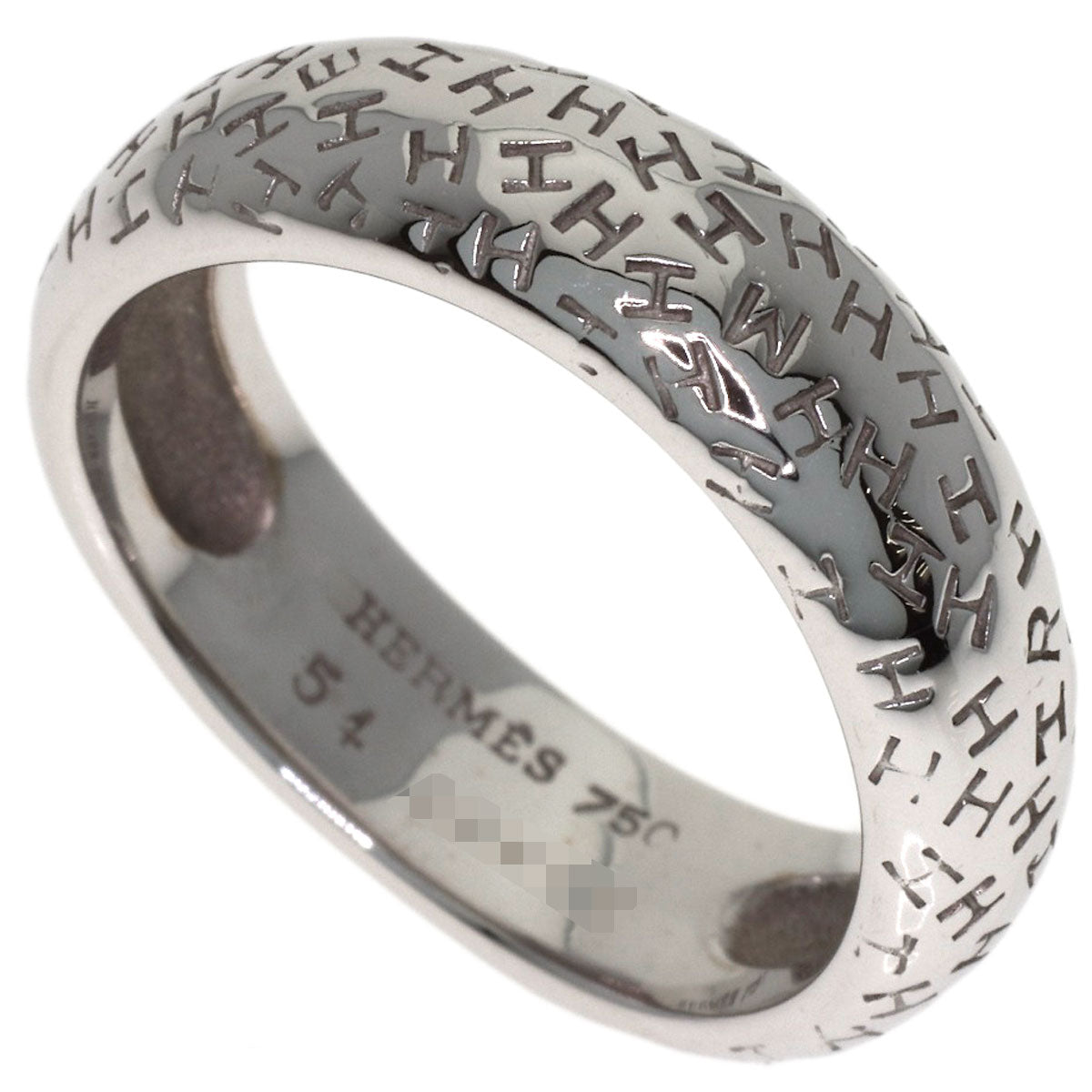 HERMES Touboo #54 Ring K18 White Gold Ladies [Used]