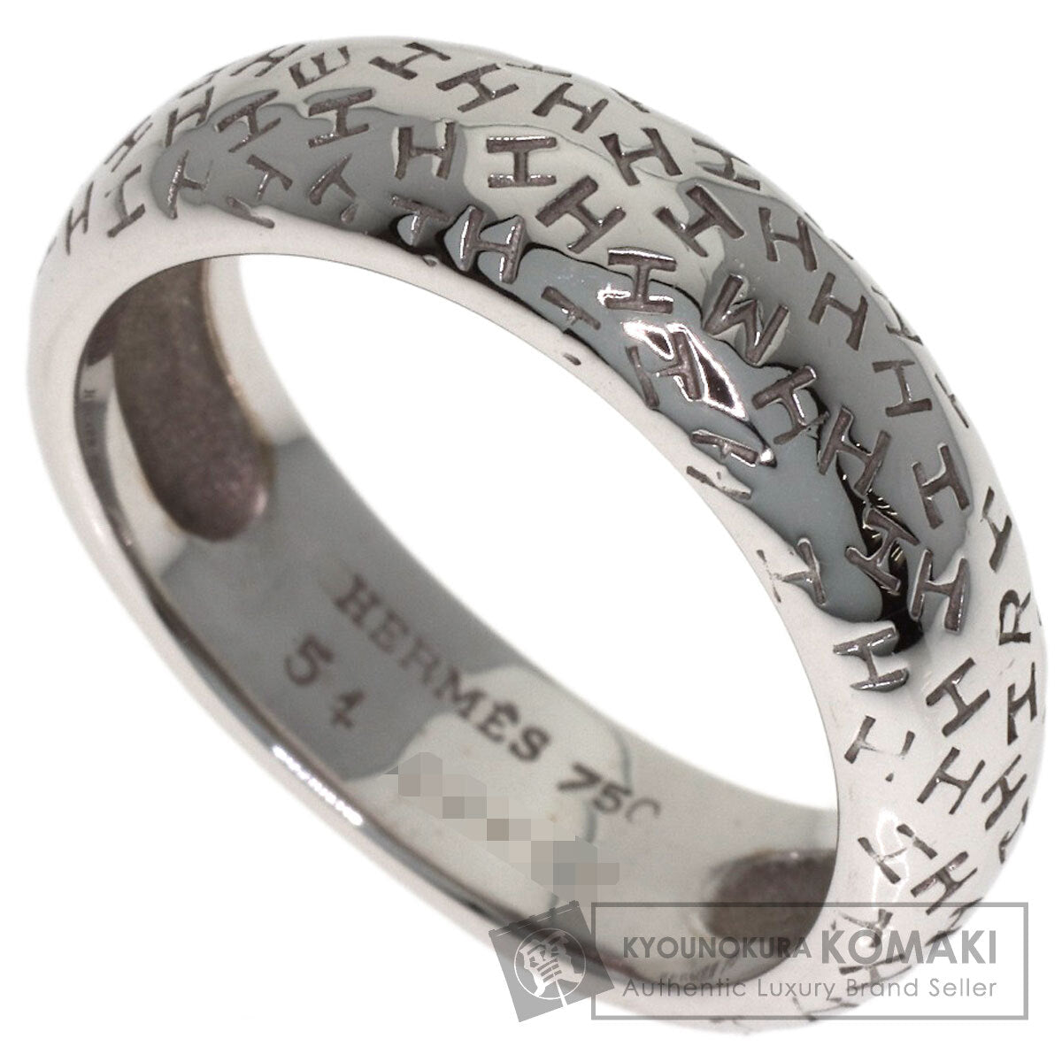 HERMES Touboo #54 Ring K18 White Gold Ladies [Used]
