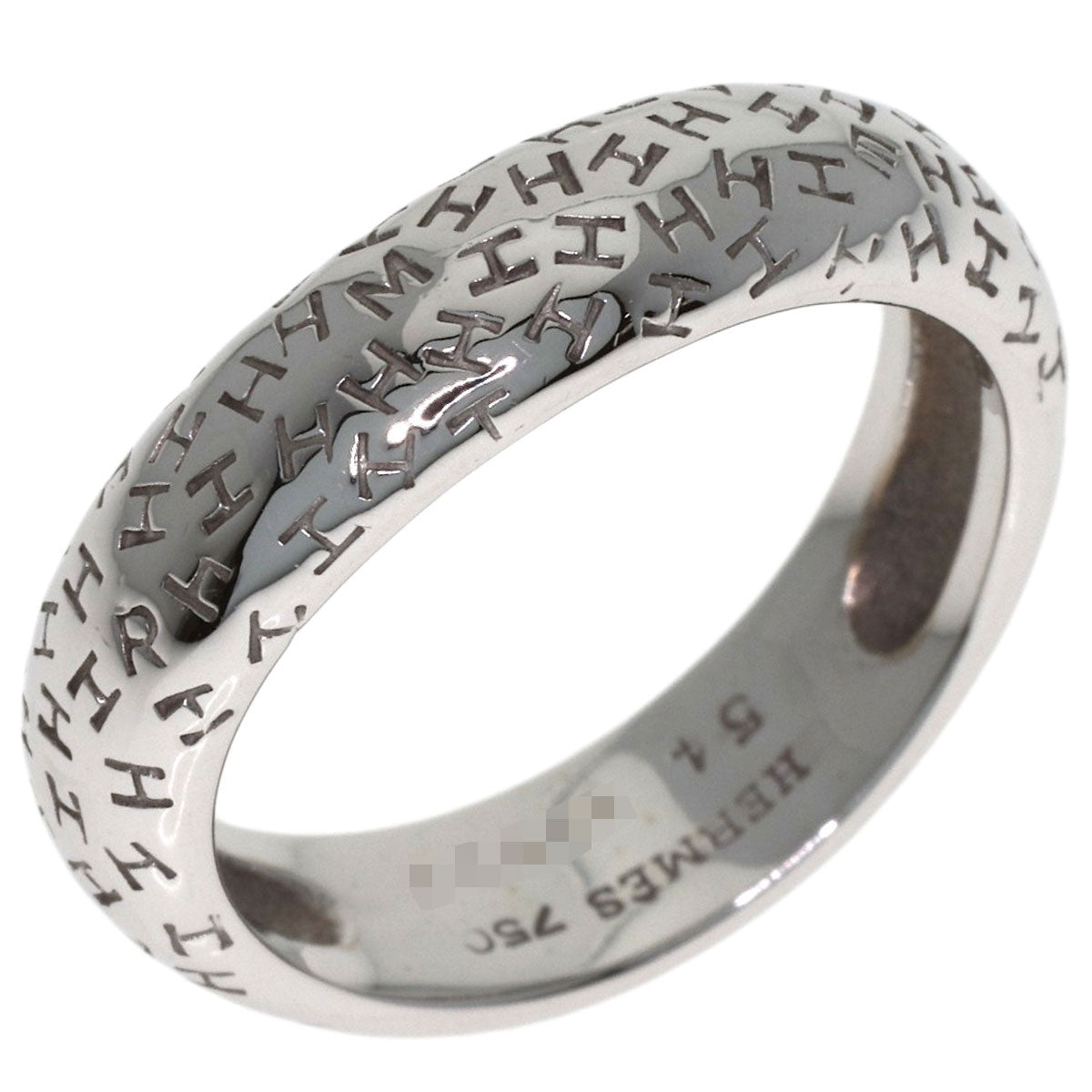 HERMES Touboo #54 Ring K18 White Gold Ladies [Used]