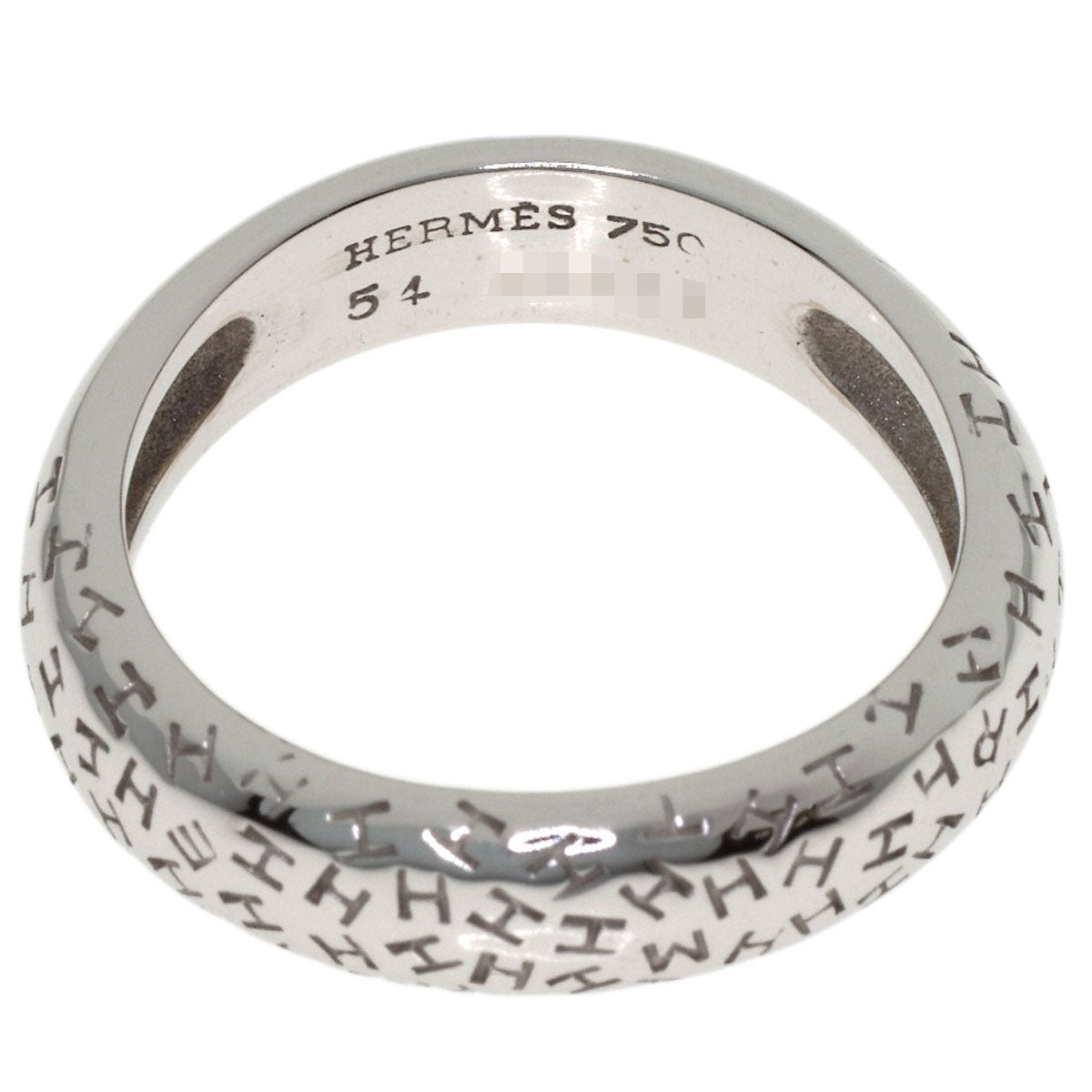 HERMES Touboo #54 Ring K18 White Gold Ladies [Used]
