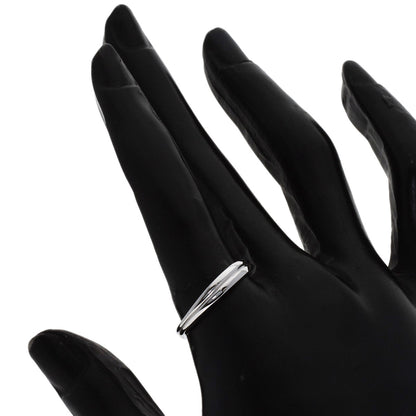 TIFFANY&Co. Double Wave Ring K18 White Gold Ladies [Used]