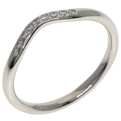 TIFFANY&Co. Curved Band Diamond Ring Platinum PT950 Ladies [Used]