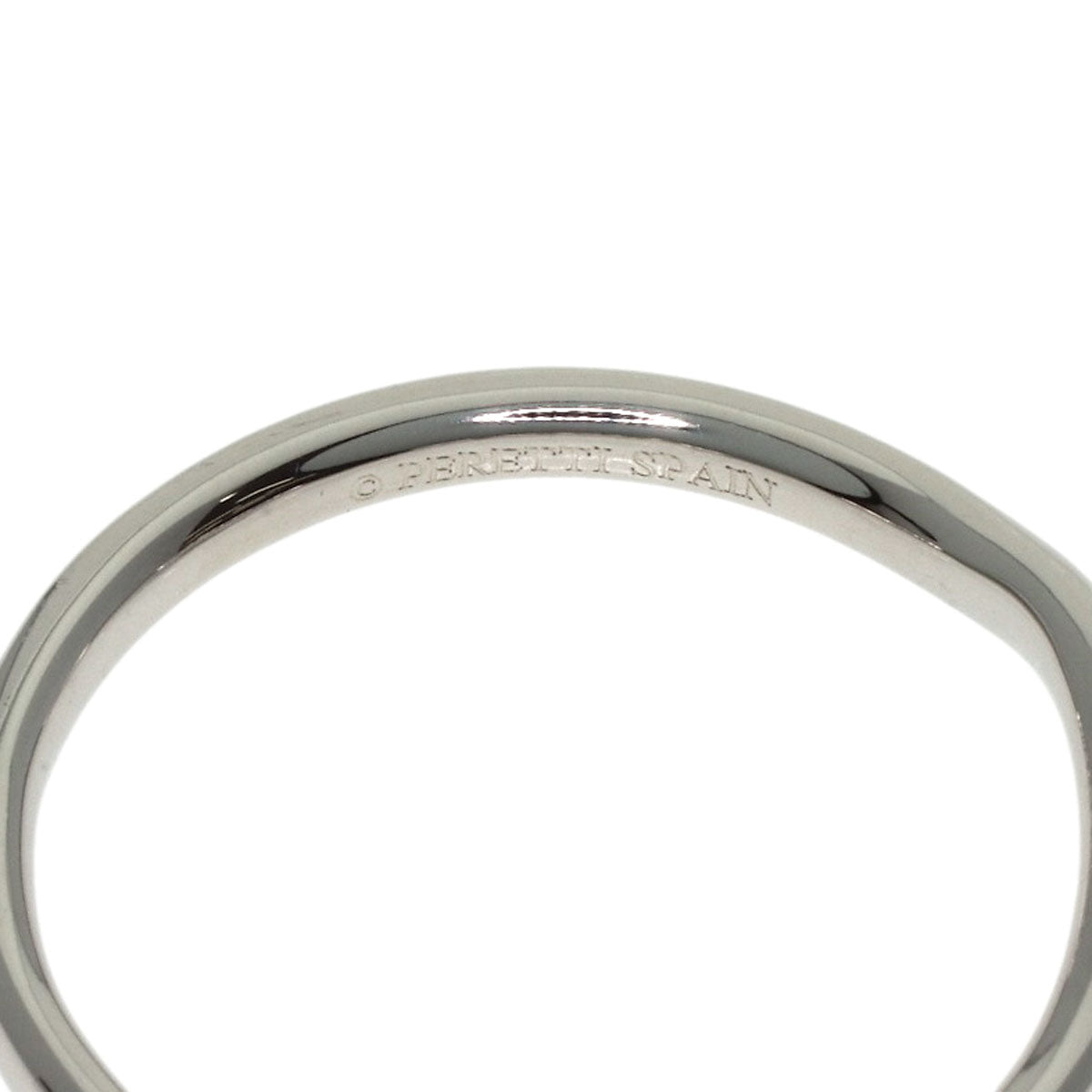 TIFFANY&Co. Curved Band Diamond Ring Platinum PT950 Ladies [Used]