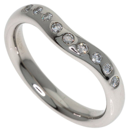 TIFFANY&Co. Curved Band Diamond Ring Platinum PT950 Ladies [Used]