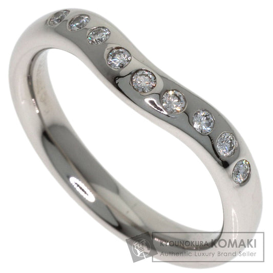 TIFFANY&Co. Curved Band Diamond Ring Platinum PT950 Ladies [Used]
