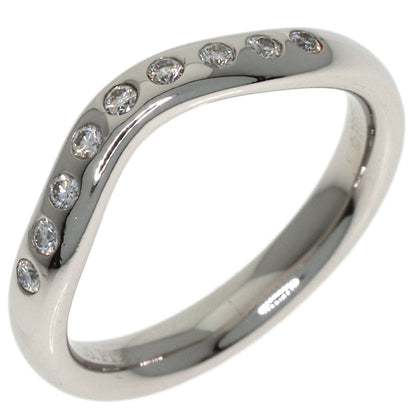 TIFFANY&Co. Curved Band Diamond Ring Platinum PT950 Ladies [Used]