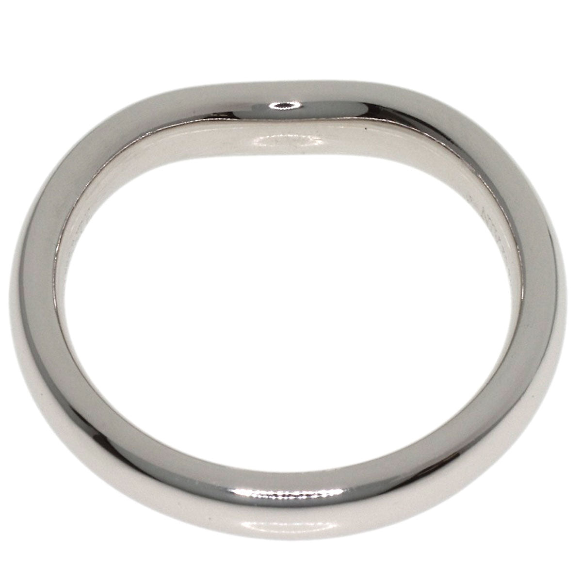 TIFFANY&Co. Curved Band Diamond Ring Platinum PT950 Ladies [Used]