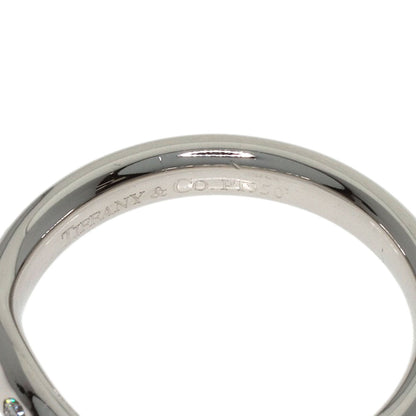 TIFFANY&Co. Curved Band Diamond Ring Platinum PT950 Ladies [Used]