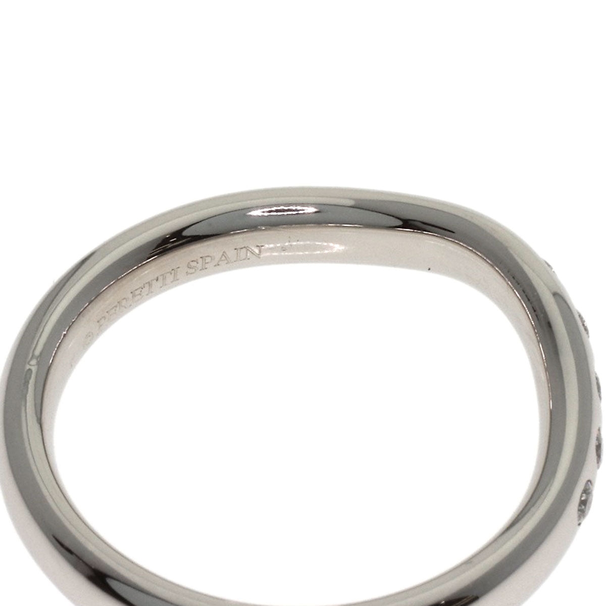 TIFFANY&Co. Curved Band Diamond Ring Platinum PT950 Ladies [Used]