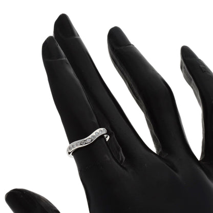 TIFFANY&Co. Curved Band Diamond Ring Platinum PT950 Ladies [Used]